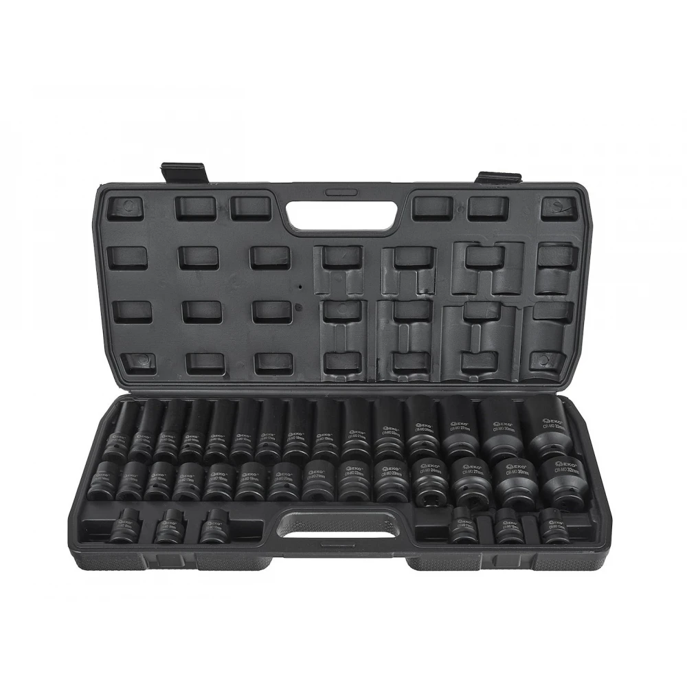 Комплект дълги и къси ударни вложки 1/2", 8-32 мм, 35 броя - G10518