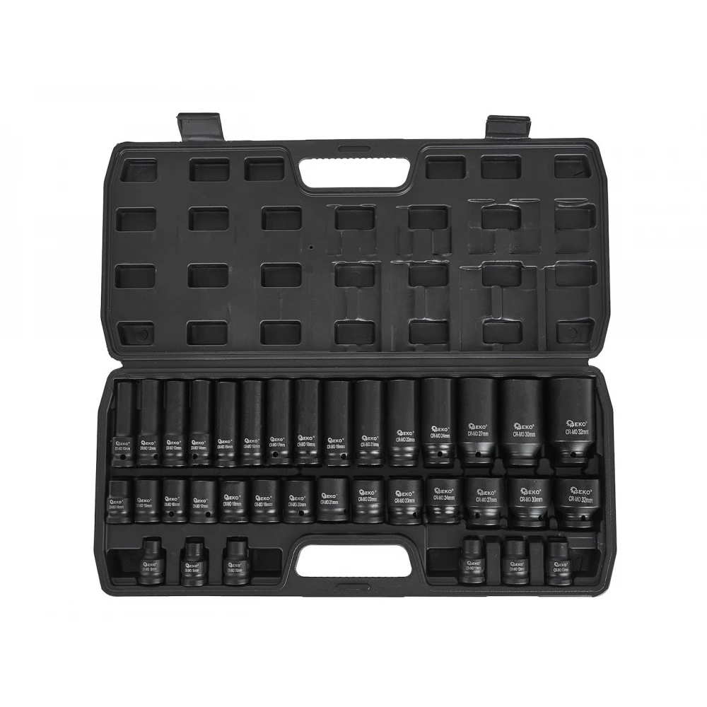 Комплект дълги и къси ударни вложки 1/2", 8-32 мм, 35 броя - G10518