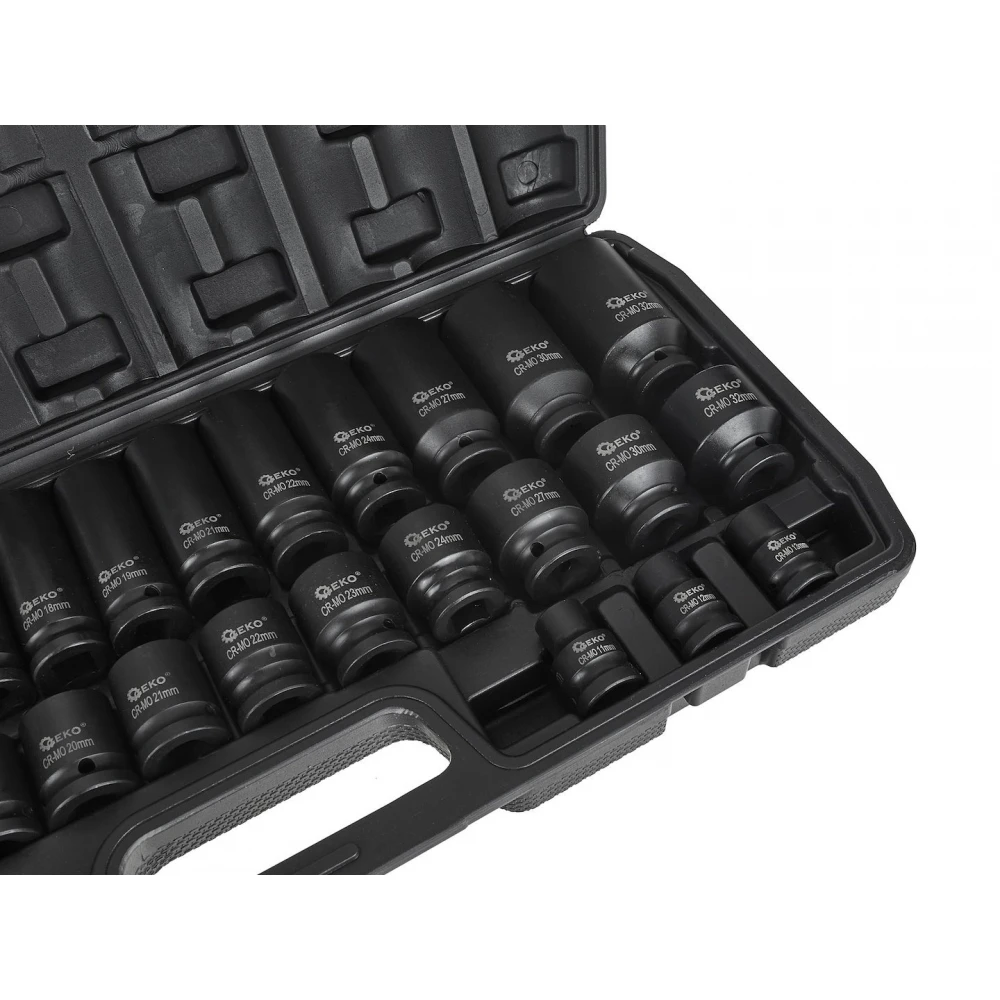 Комплект дълги и къси ударни вложки 1/2", 8-32 мм, 35 броя - G10518