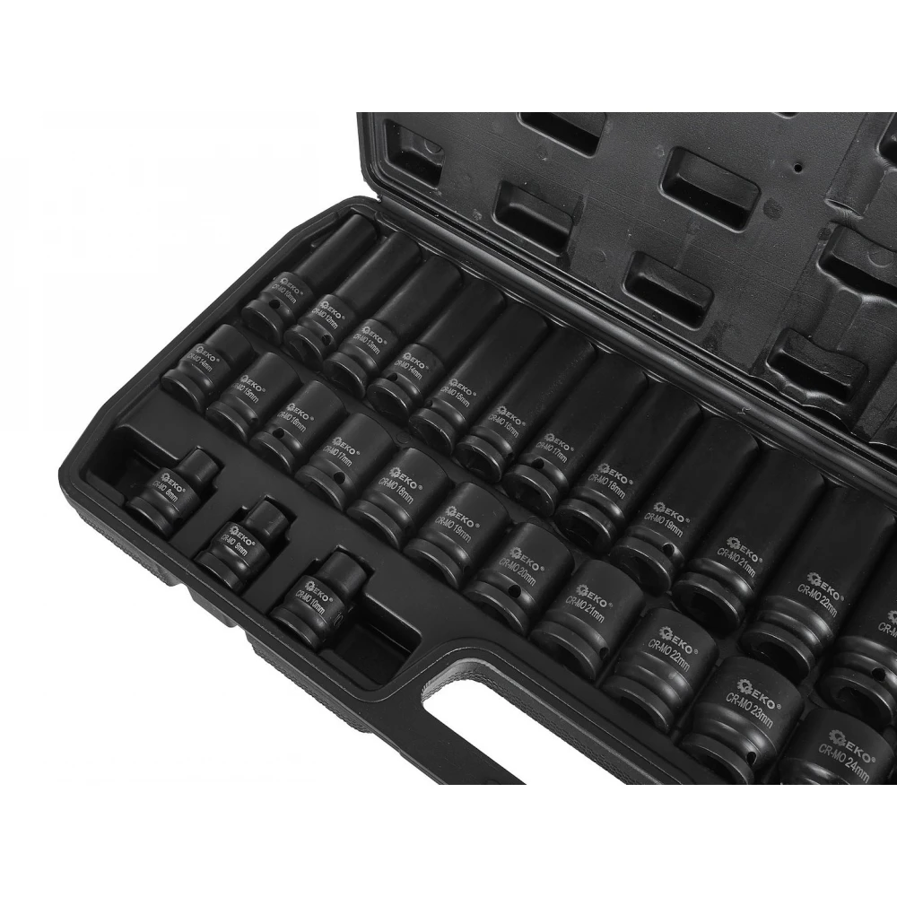 Комплект дълги и къси ударни вложки 1/2", 8-32 мм, 35 броя - G10518