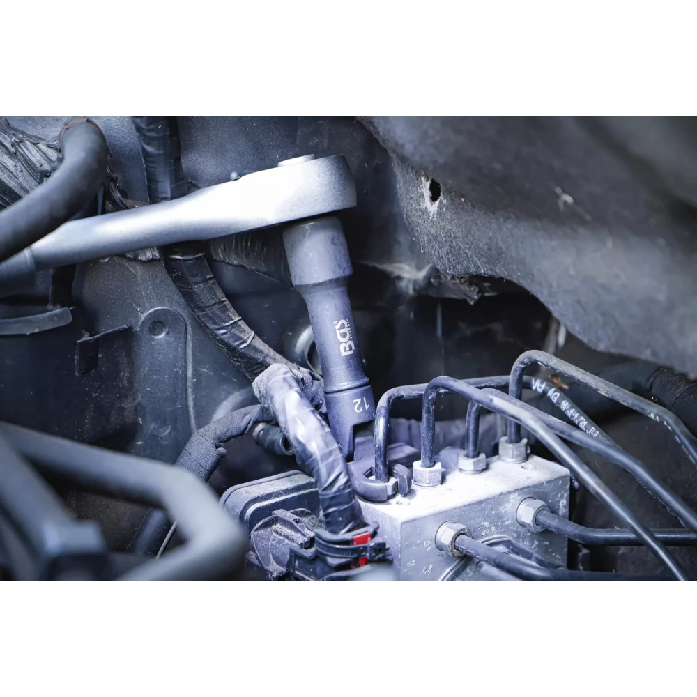 Комплект ключове тип „лула“ с шарнир, 10 мм, 3/8", 6 части - BGS74302