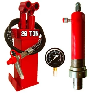 Комплект хидравилка за преса 20 тона ( цилиндър + манометър + помпа ) - 20T SET