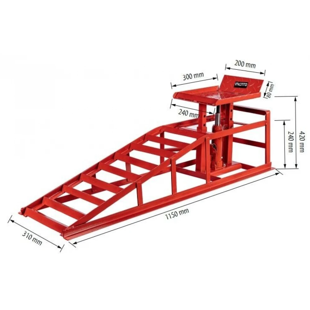 Комплект автомобилни рампи с хидравлични крикове, 2 x 2 тона - INVTJ17Z2