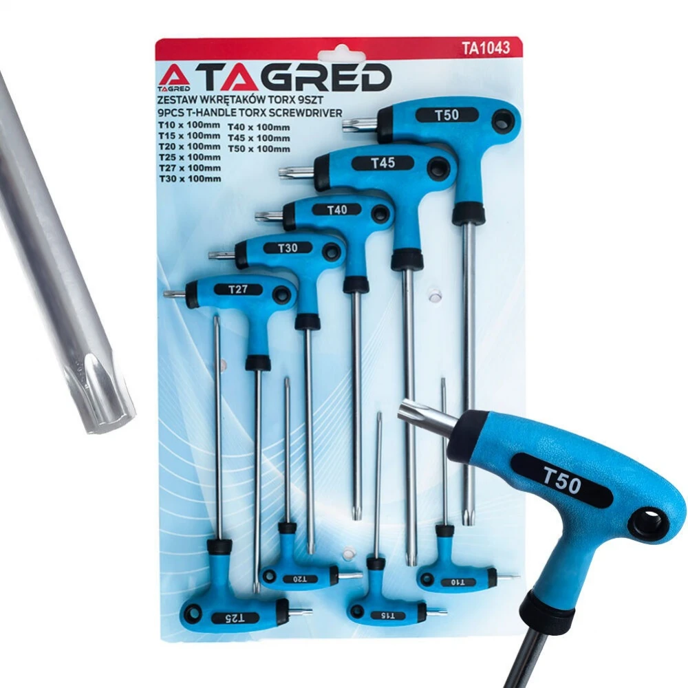 Комплект шестостенни отвертки, 11 части, TORX - TA1043