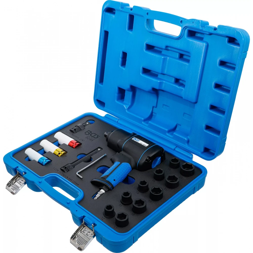 Пневматичен ударен гайковерт и вложки 1/2", 1200Nm, 16 части - BGS5295