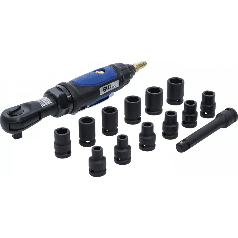 Комплект пневматични тресчотки, 1/2", 102 Nm, 14 части - BGS70192