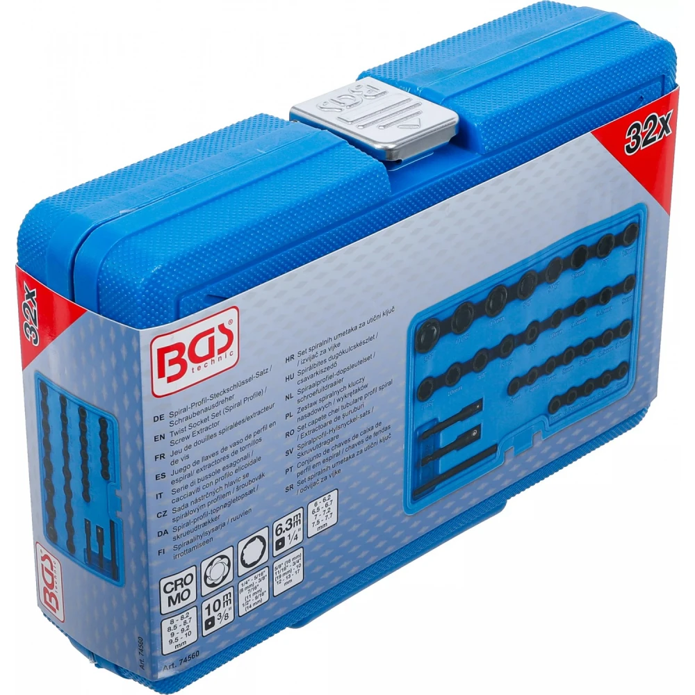 Комплект екстрактори за повредени болтове и гайки 32 броя - BGS74560