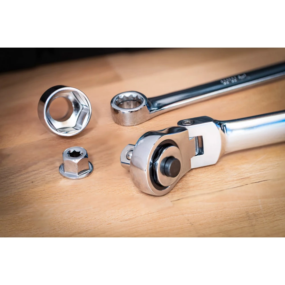 Комплект тресчотъчни ключове със сменяеми глави 27 части - BGS74274