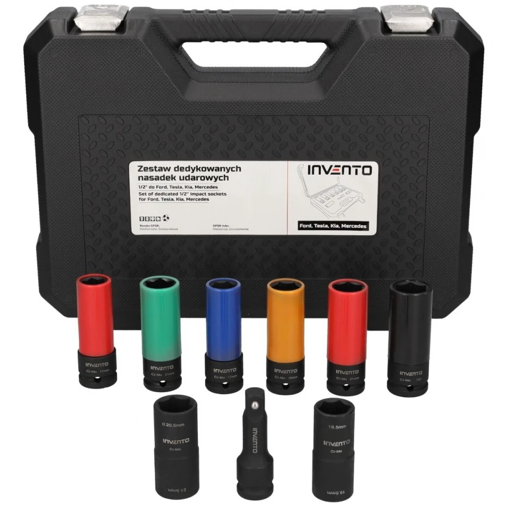 Ударни вложки 1/2" за гайковерт за Ford, Tesla, Kia и други - INVNAST