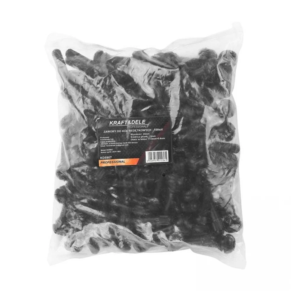 Комплект вентили за безкамерни гуми, 100 броя - KD5907