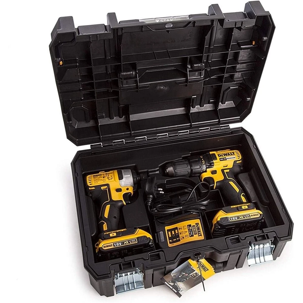 Комплект винтоверт и ударен импакт драйв XR безчеткови 18V, DeWalt DCK2059D2T; DCD777; DCF787