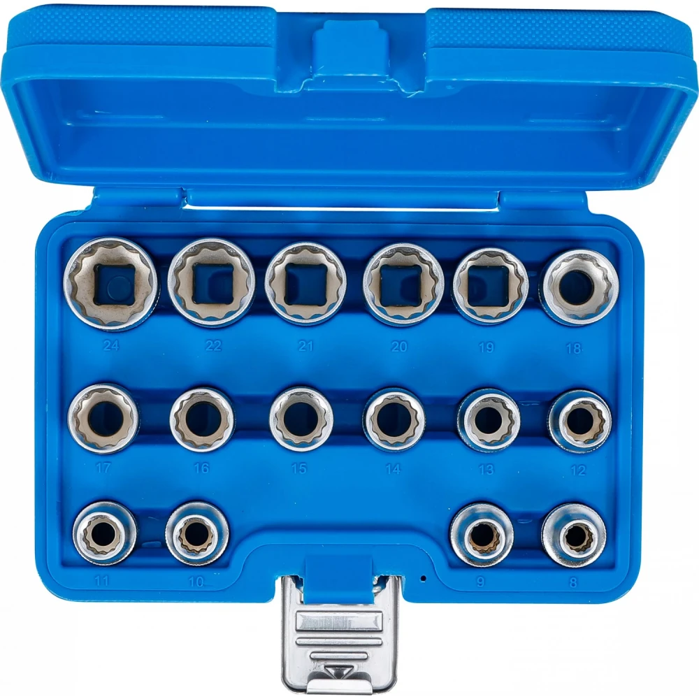 Комплект вложки / камъни 12-стен 1/2", 8 - 24 мм BGS2226