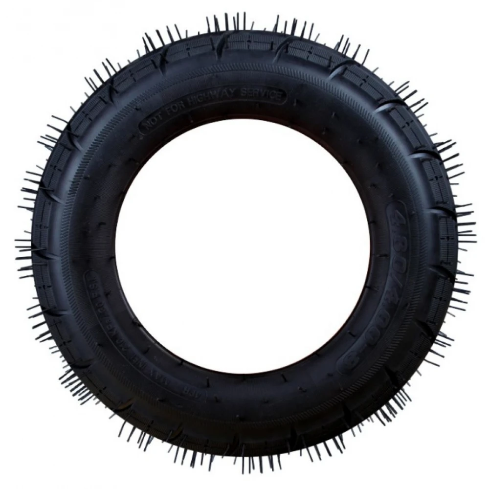 Комплект вътрешна и външна и гума (каучукова с шипове) за работна количка - 400-8