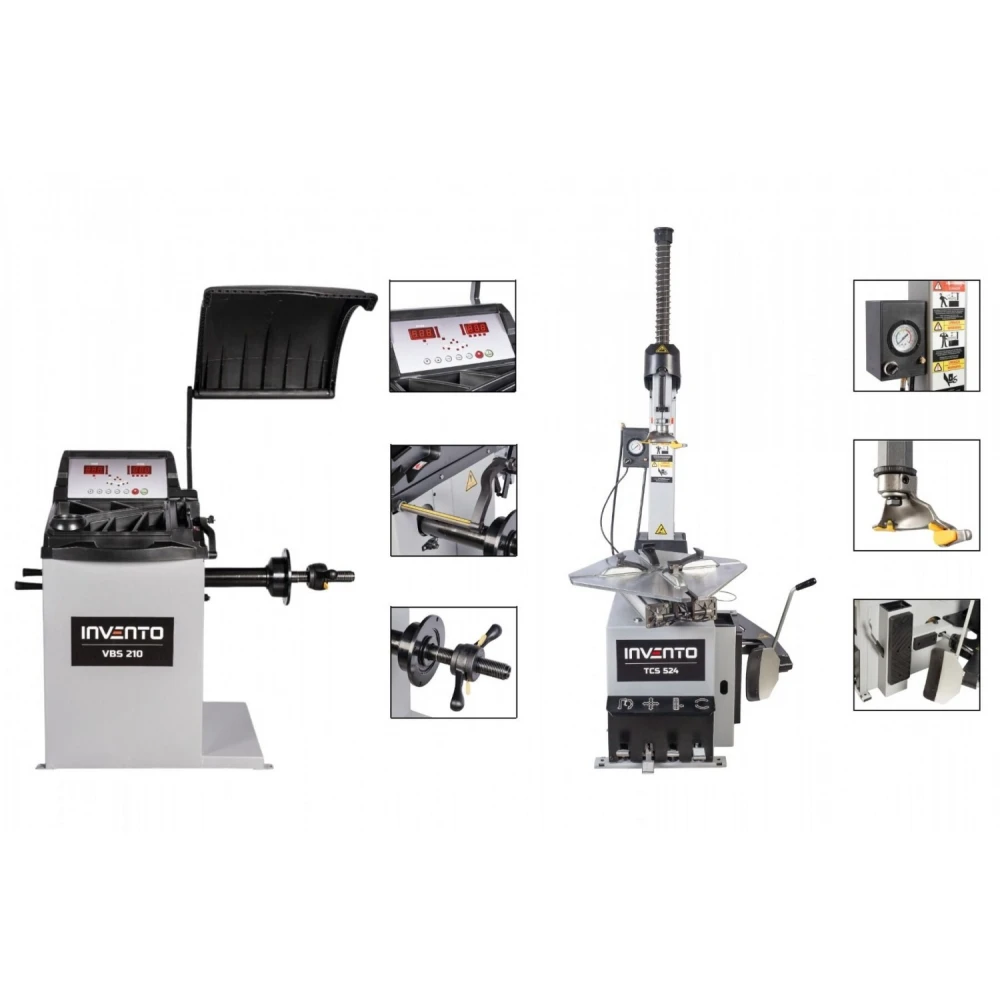 Машина за демонтаж на гуми и машина за баланс на колела - INVSET4EXP