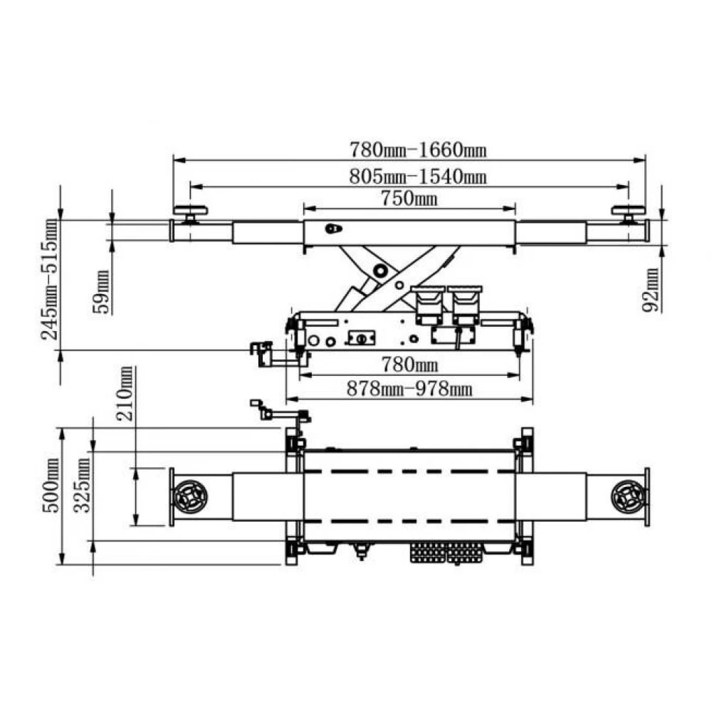Пневматичен повдигач без колела 3 тона, за подемници - INVSL-JB3