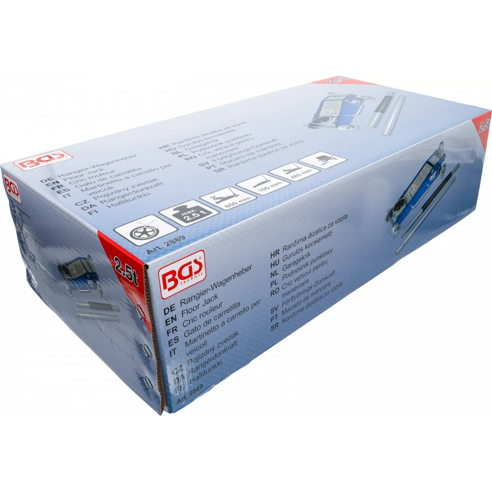 Хидравличен крик, алуминиево-стоманена конструкция, 2,5 тона - BGS2889