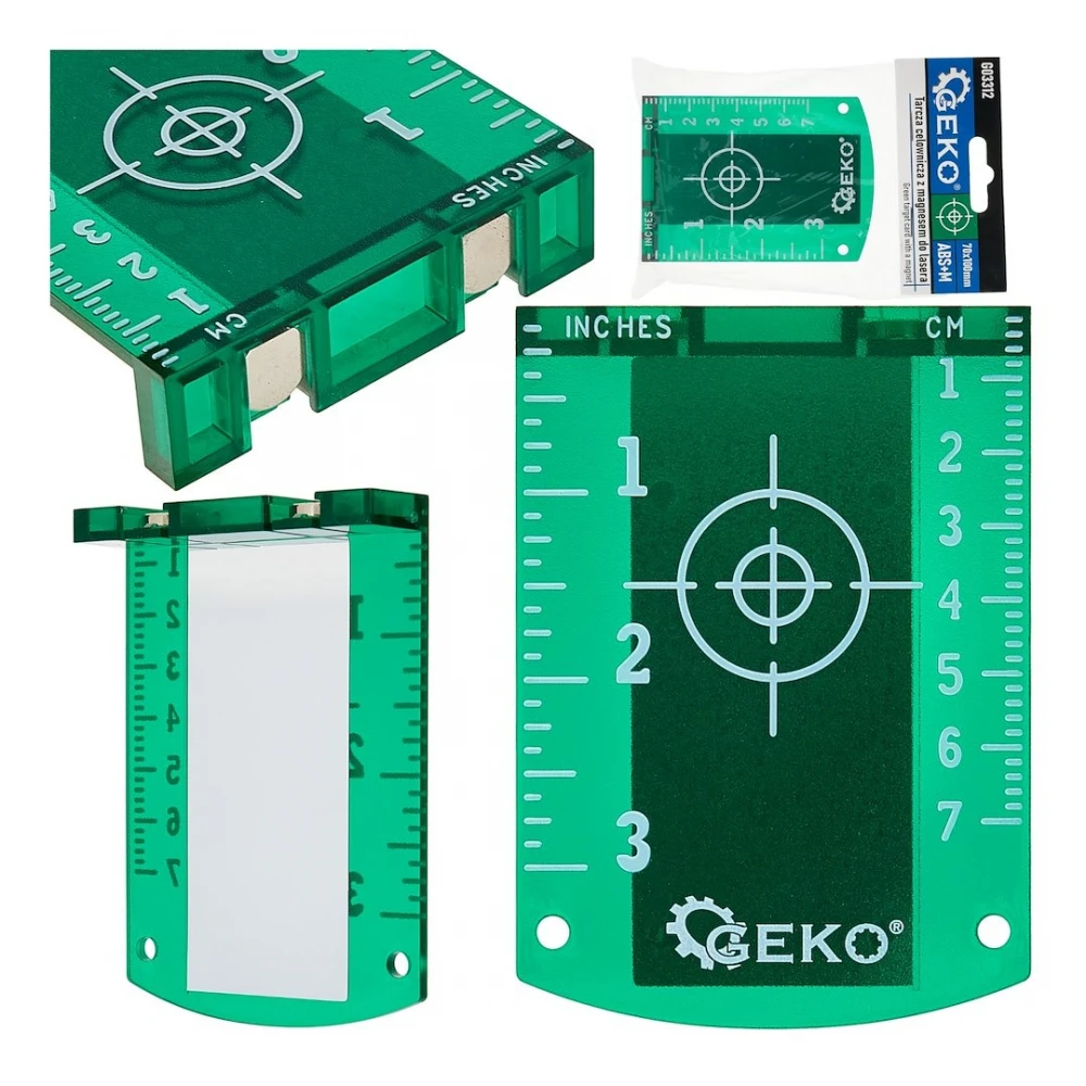 Магнитна мишена за лазерни нивелири, зелена, 70 х 100 мм - G03312