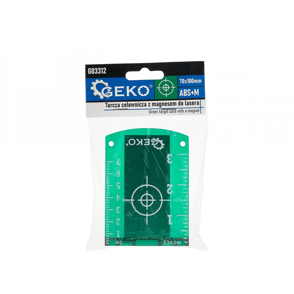 Магнитна мишена за лазерни нивелири, зелена, 70 х 100 мм - G03312