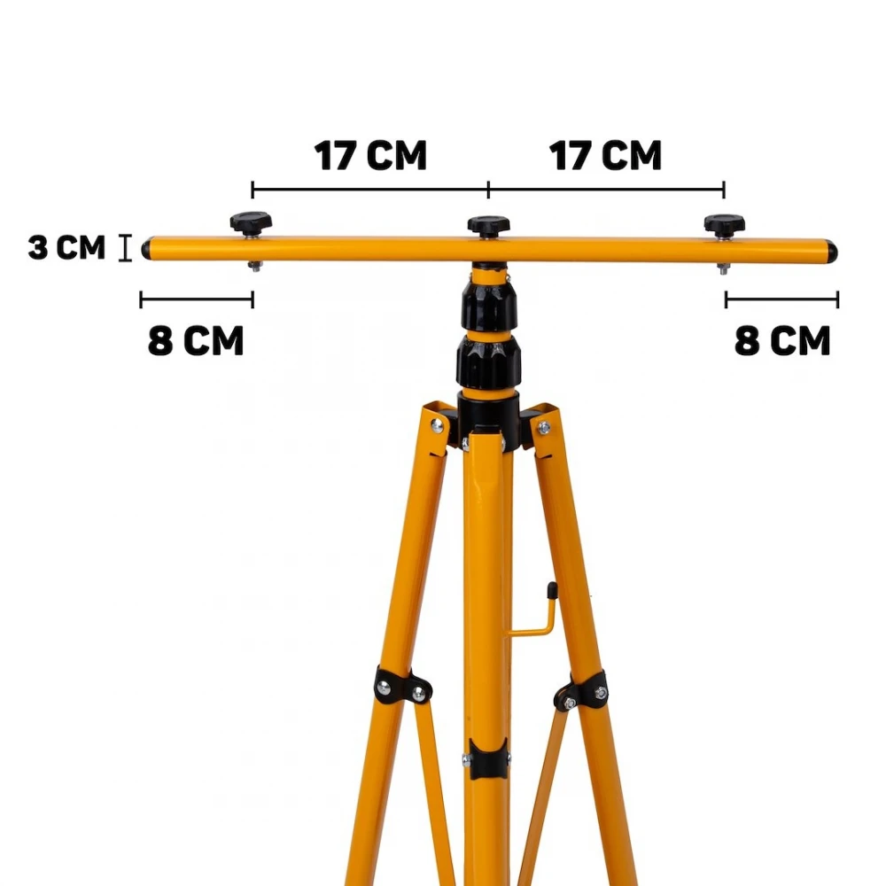 LED прожектор 2x50W с телескопичен статив, студено бял цвят 6500K - K02053