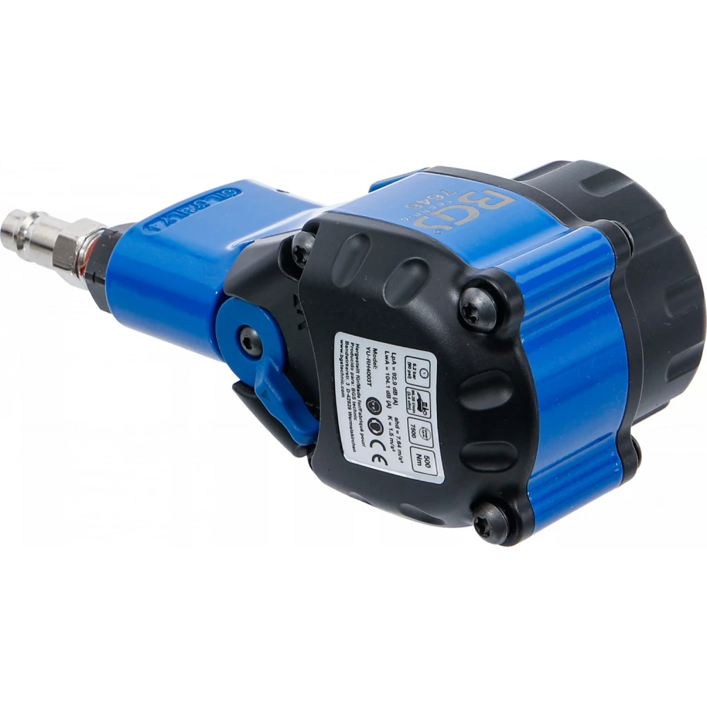 Мини пневматичен ударен гайковерт, 1/2", 500 Nm, 6.2 бара - BGS7646