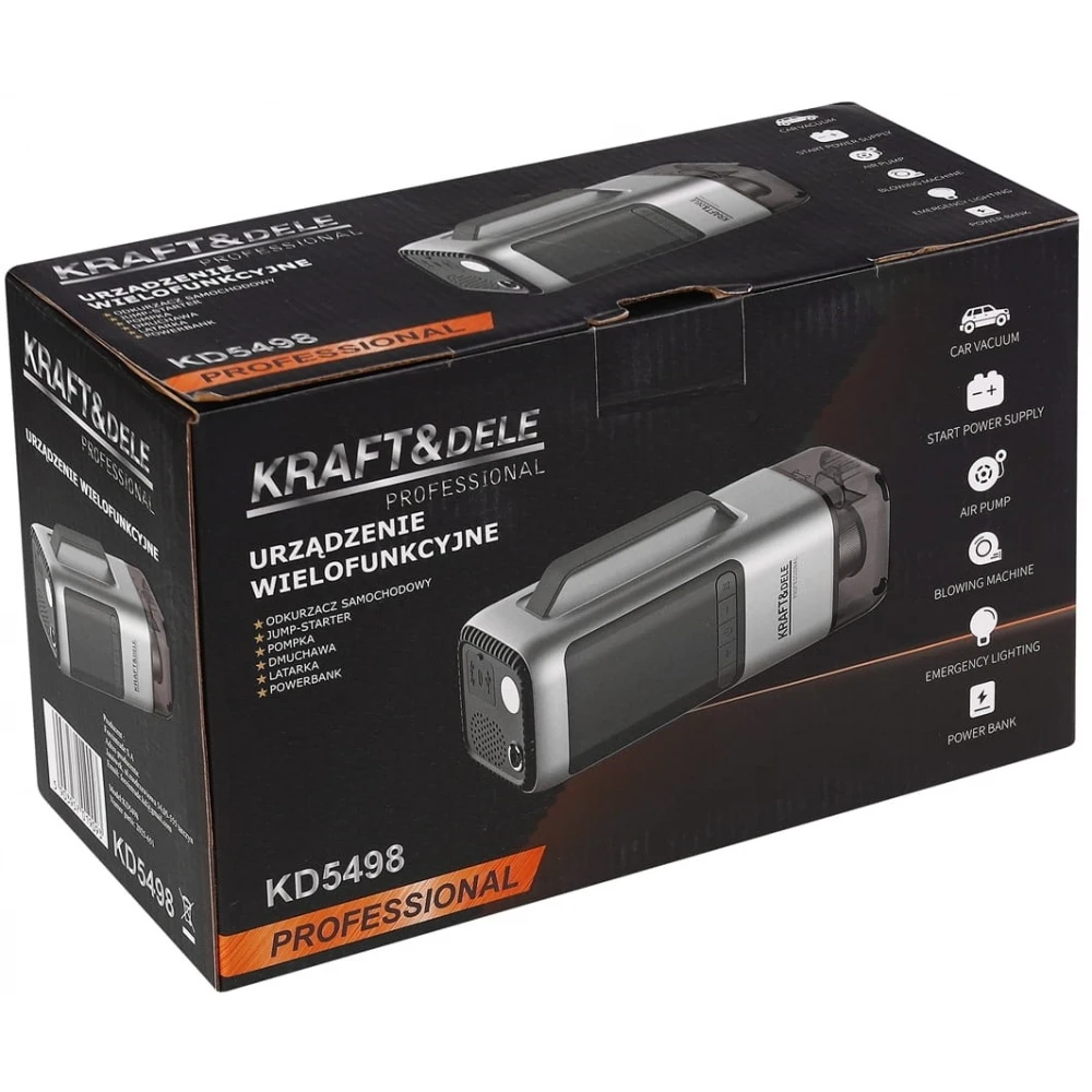 Мултифункционално стартерно устройство с LED фенер, 10000 mAh - KD5498