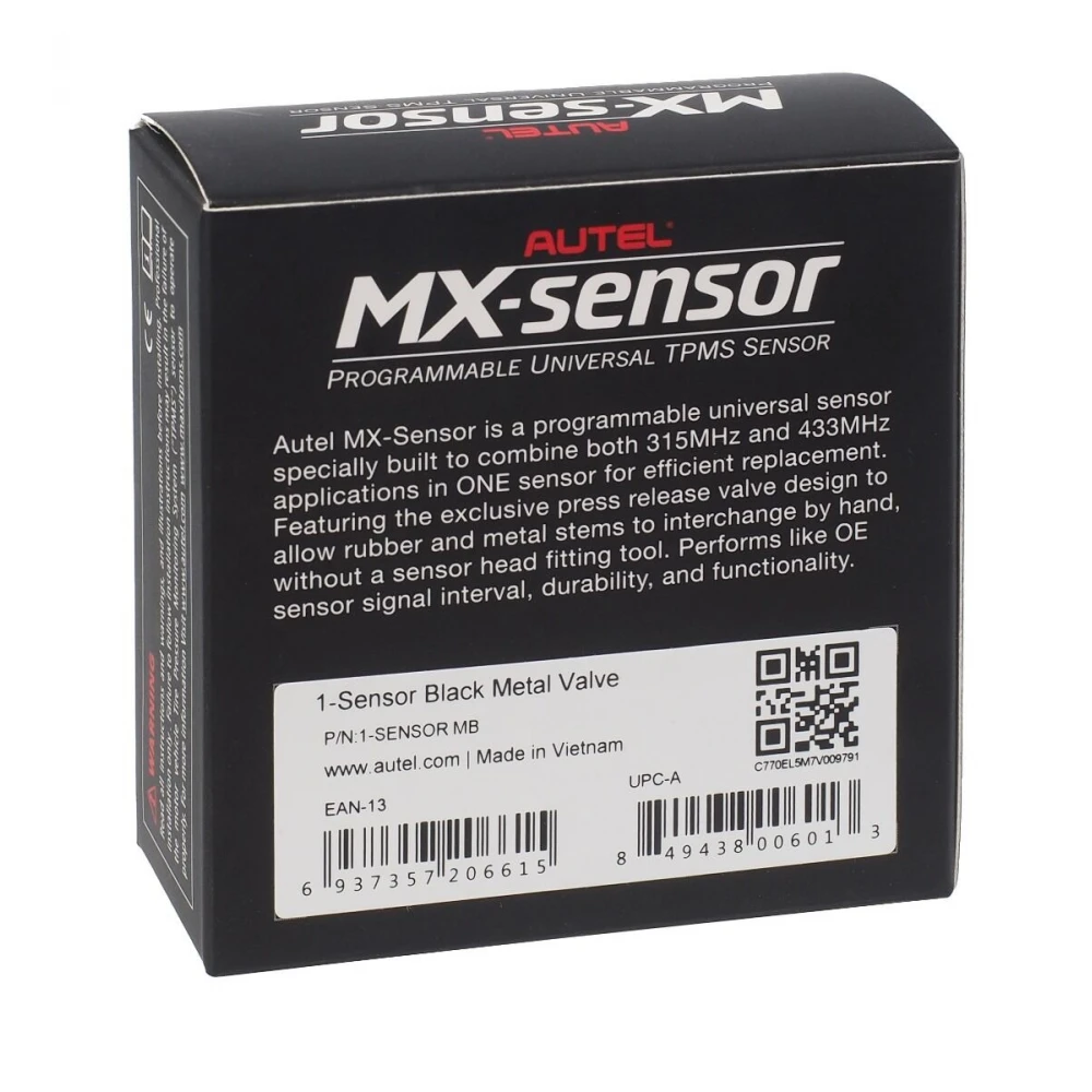 Програмируем TPMS сензор 315 /433 MHz, алуминиев,черен - 562-3525B