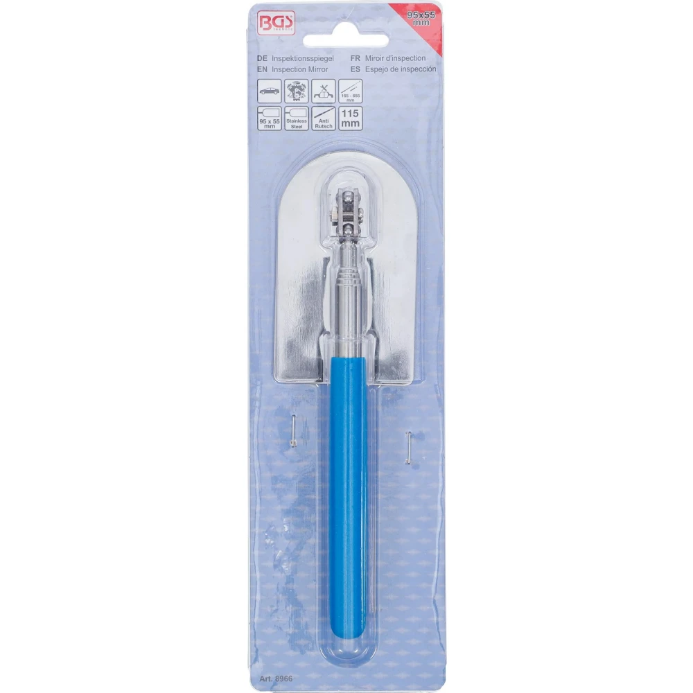 Телескопично огледало за инспекция, 95 x 55 мм - BGS8966