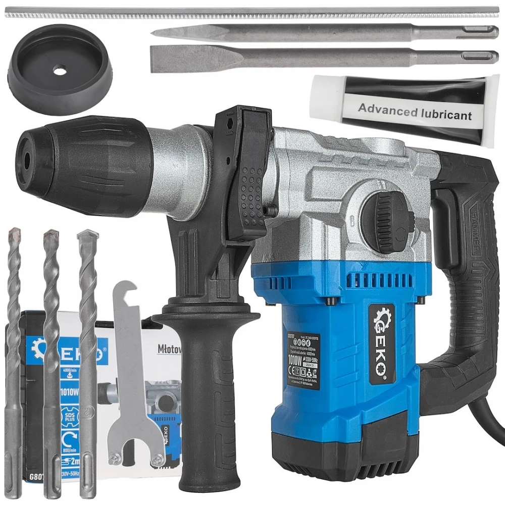 Електрически перфоратор 1010 W, 4 J, SDS+, с аксесоари - G80707