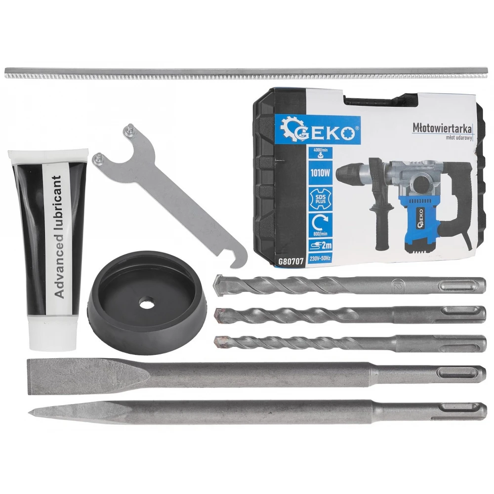 Електрически перфоратор 1010 W, 4 J, SDS+, с аксесоари - G80707