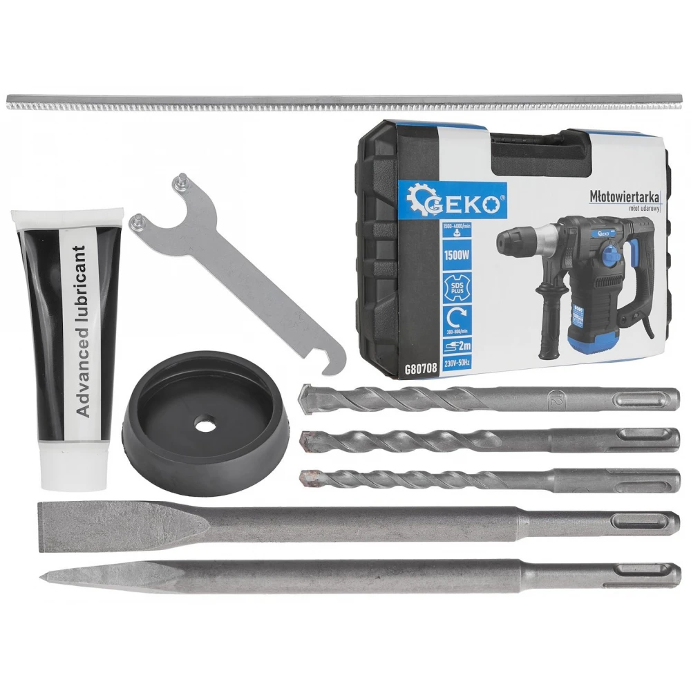 Електрически перфоратор 1500 W, 6 J, SDS+, с аксесоари - G80708