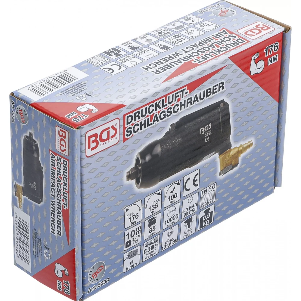 Пневматичен ударен гайковерт тип "пеперуда" 3/8" 135 Nm - BGS3238