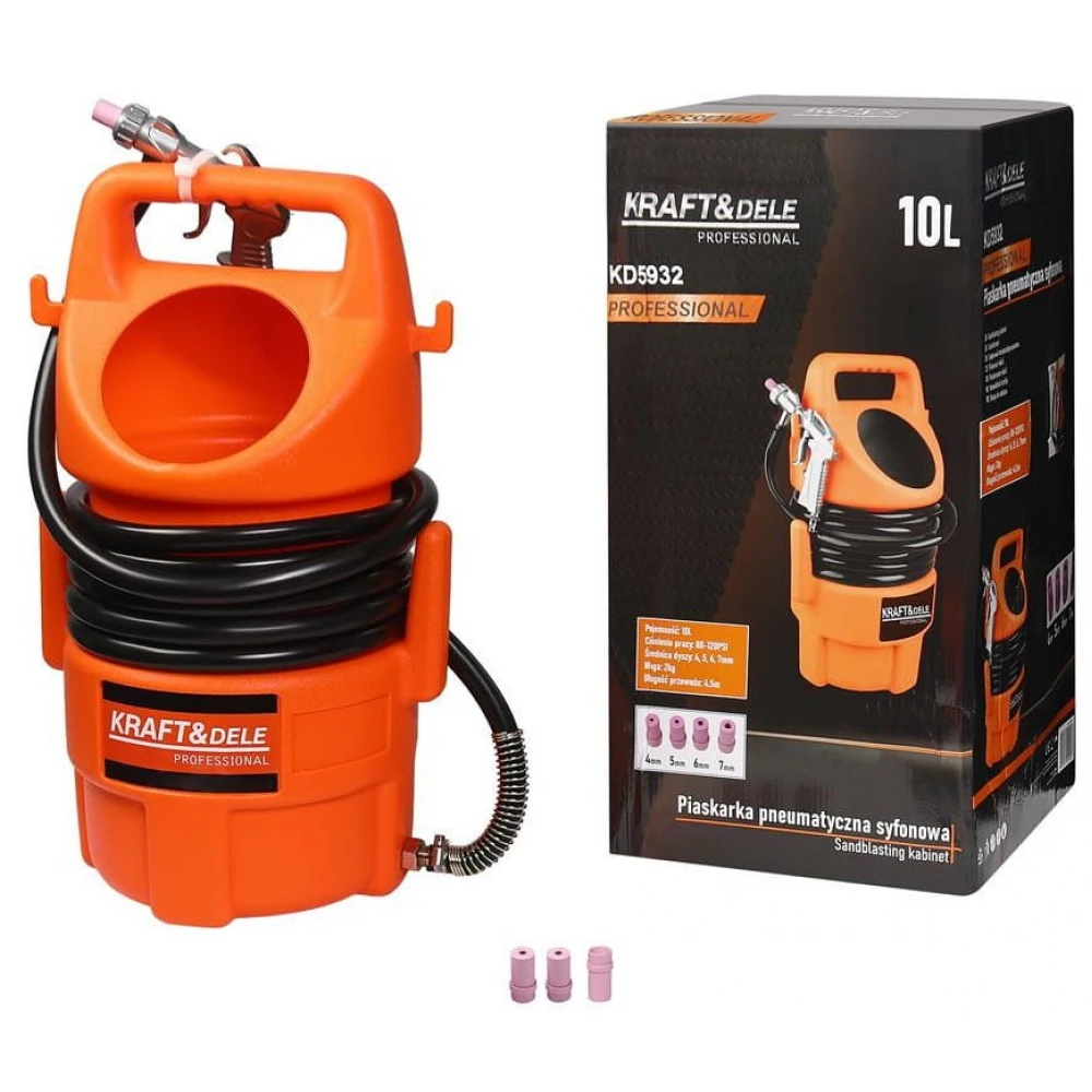 Пневматична пясъкоструйка, 10 литра. 120 PSI - KD5932