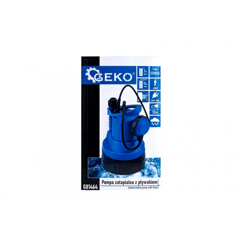 Потопяема помпа за дъждовна вода, с поплавък, 400 W - G81464