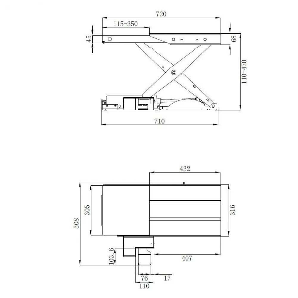 Пневматичен повдигач на колела за балансьори за гуми - INVBL-TZW