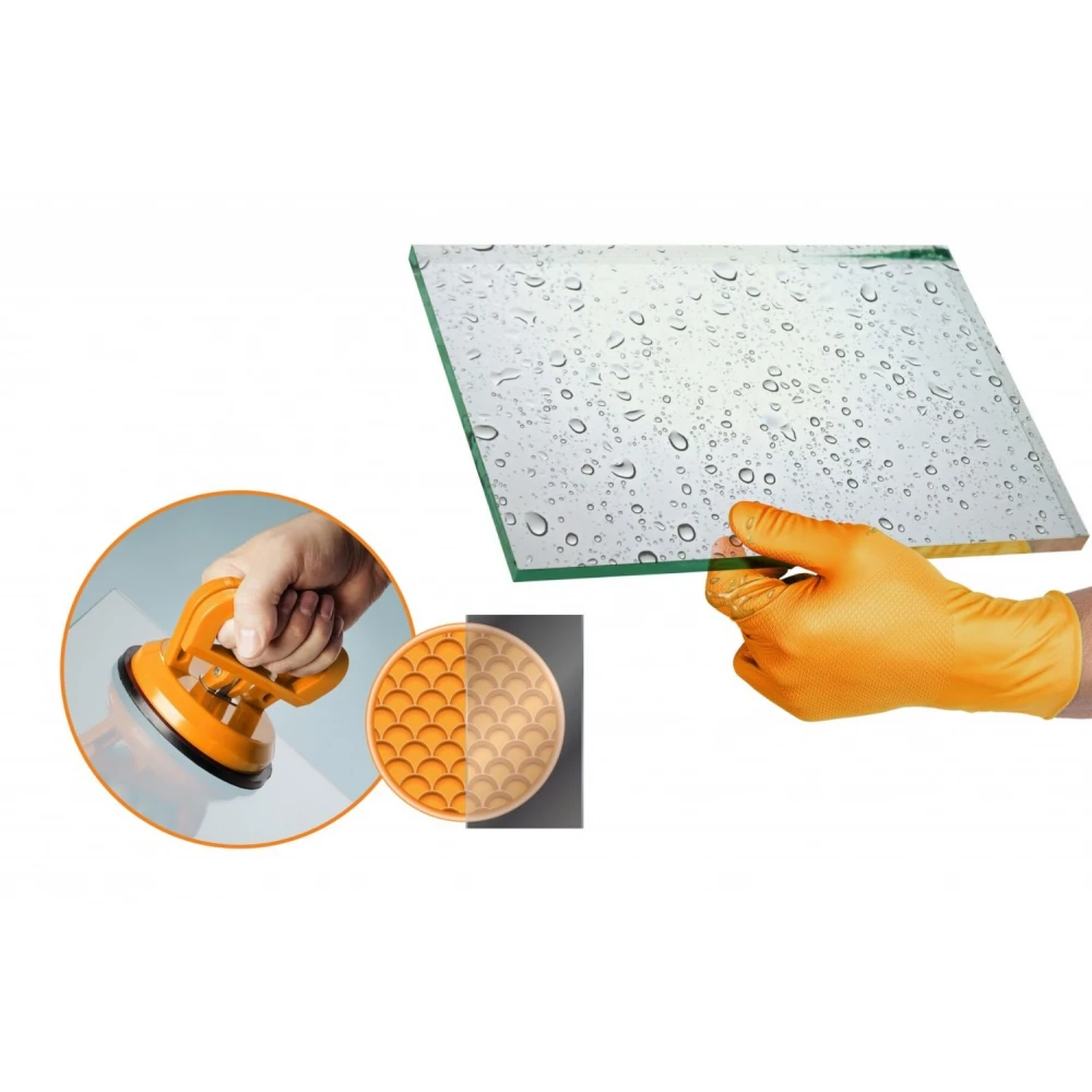 Нитрилни ръкавици, оранжеви, XL, 50 броя в опаковка - 920-P2580056