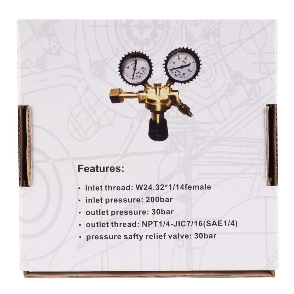 Професионален редуктор за азот, с предпазен клапан, 30 бара - TX14.010