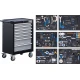 Оборудвана количка количка за двигатели със 7 чекмеджета 223 части - BGS6076