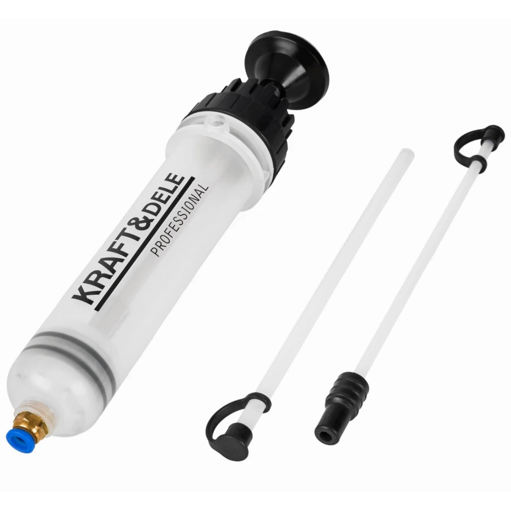 Ръчна помпа / Шприц за масло с два маркуча 200 мл. - KD3575