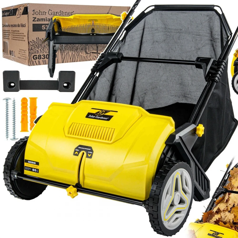 Ръчна машина за събиране на листа, 53 см, колела 24, 5 см - G83040