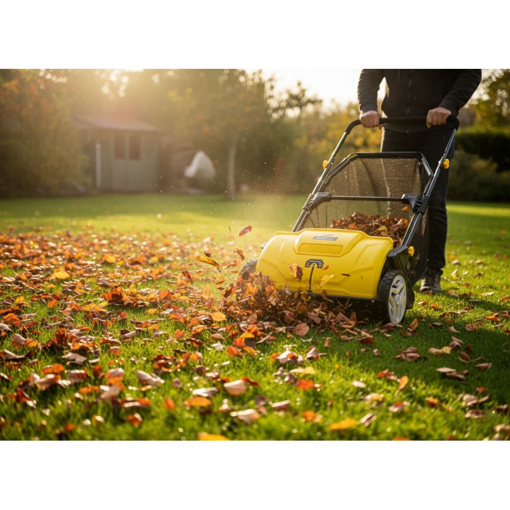 Ръчна машина за събиране на листа, 53 см, колела 24, 5 см - G83040