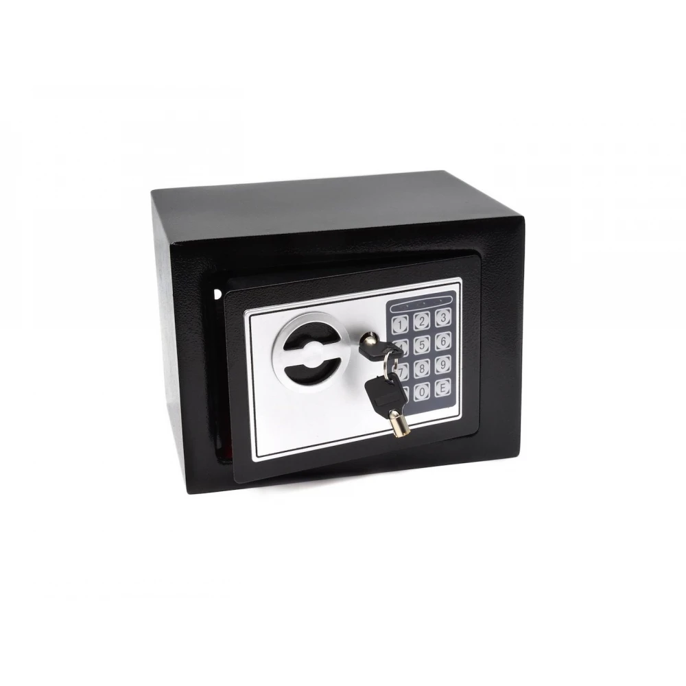 Стоманен сейф за документи, ключове, пари, 21x17x17 см, 2,8 кг. - G10910