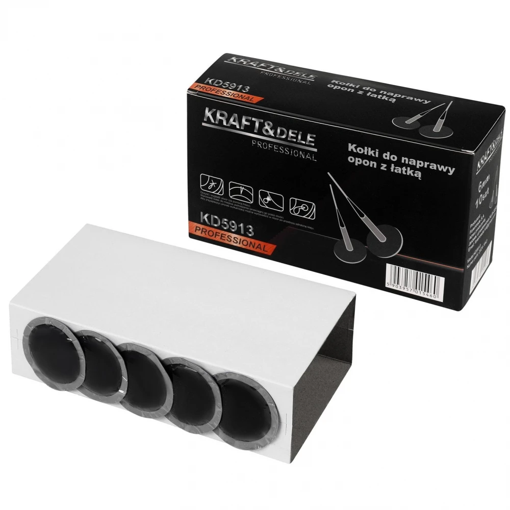 Комплект за ремонт на гуми, 6 мм, 10 броя - KD5913