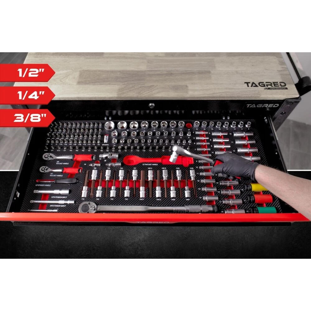 Оборудвана количка с инструменти 12 чекмеджета 691 части - TA186