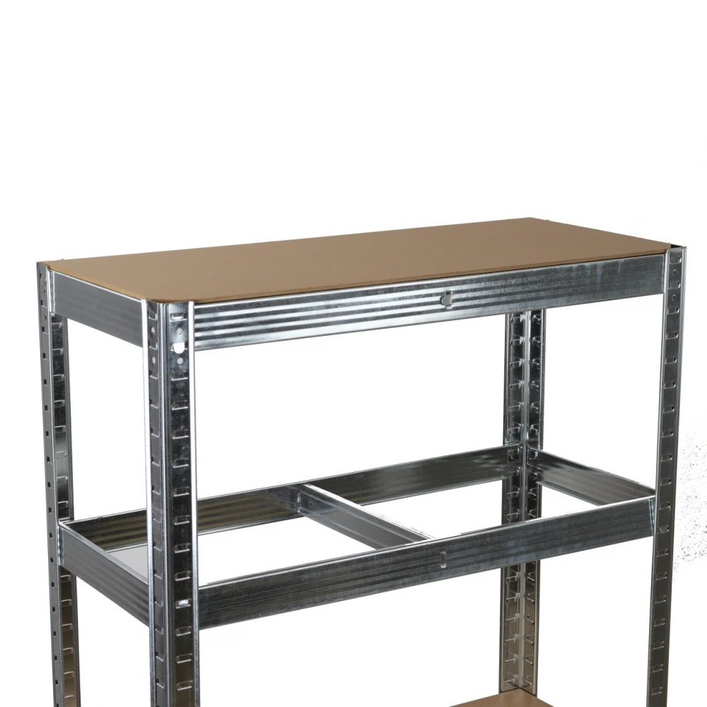 Стелаж поцинкован, 5 рафта MDF, 70Wx30Dx150H см, 175 кг/рафт, без винтове - 70Wx30Dx150H