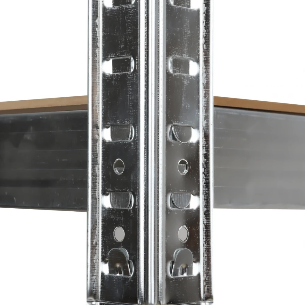 Стелаж поцинкован, 5 рафта MDF, 70Wx30Dx150H см, 175 кг/рафт, без винтове - 70Wx30Dx150H