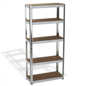 Стелаж поцинкован, 5 рафта MDF, 70Wx30Dx150H см, 175 кг/рафт, без винтове - 70Wx30Dx150H