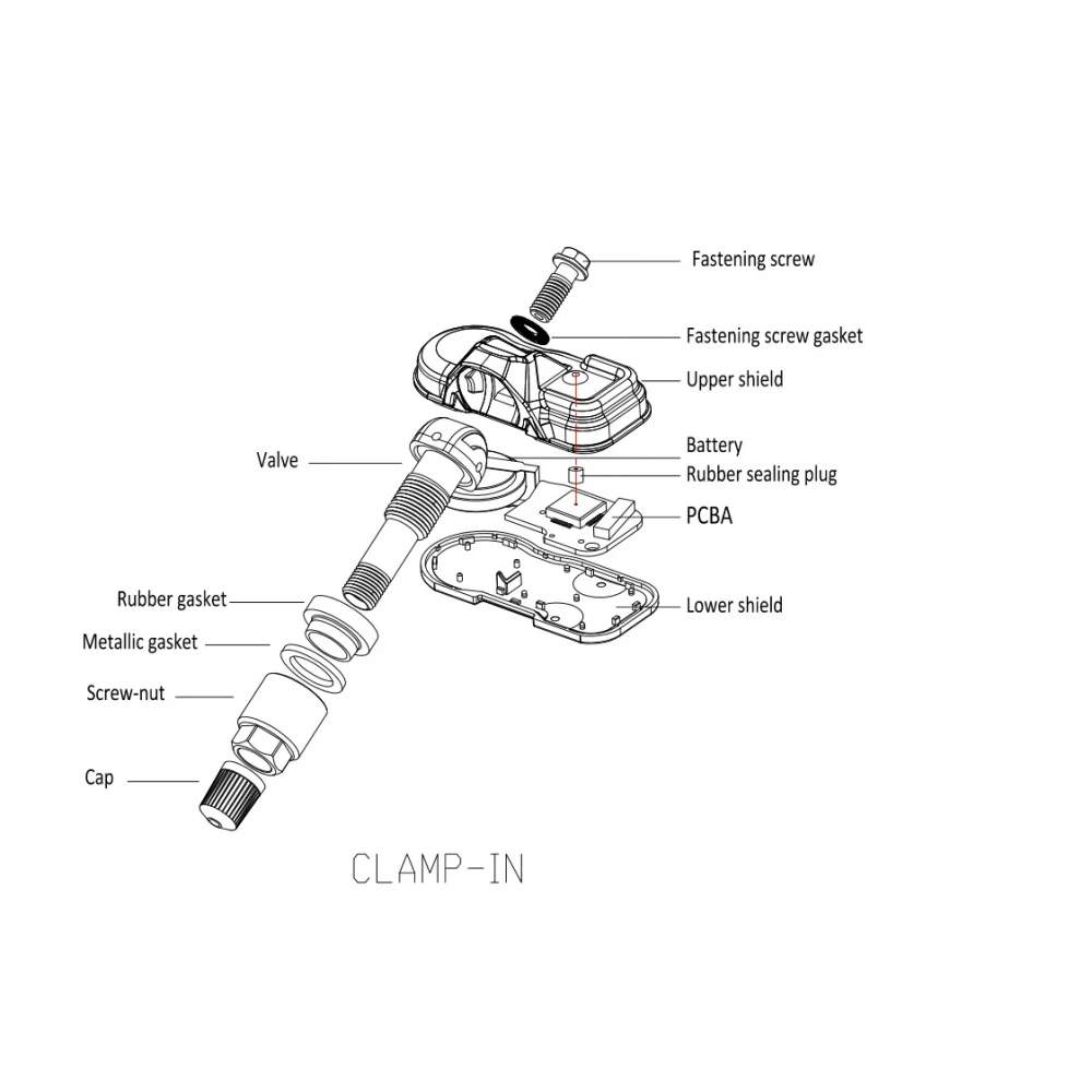 TPMS комплект за налягане в гумите 315/434 MHz - KON-562-3525BZ60WF
