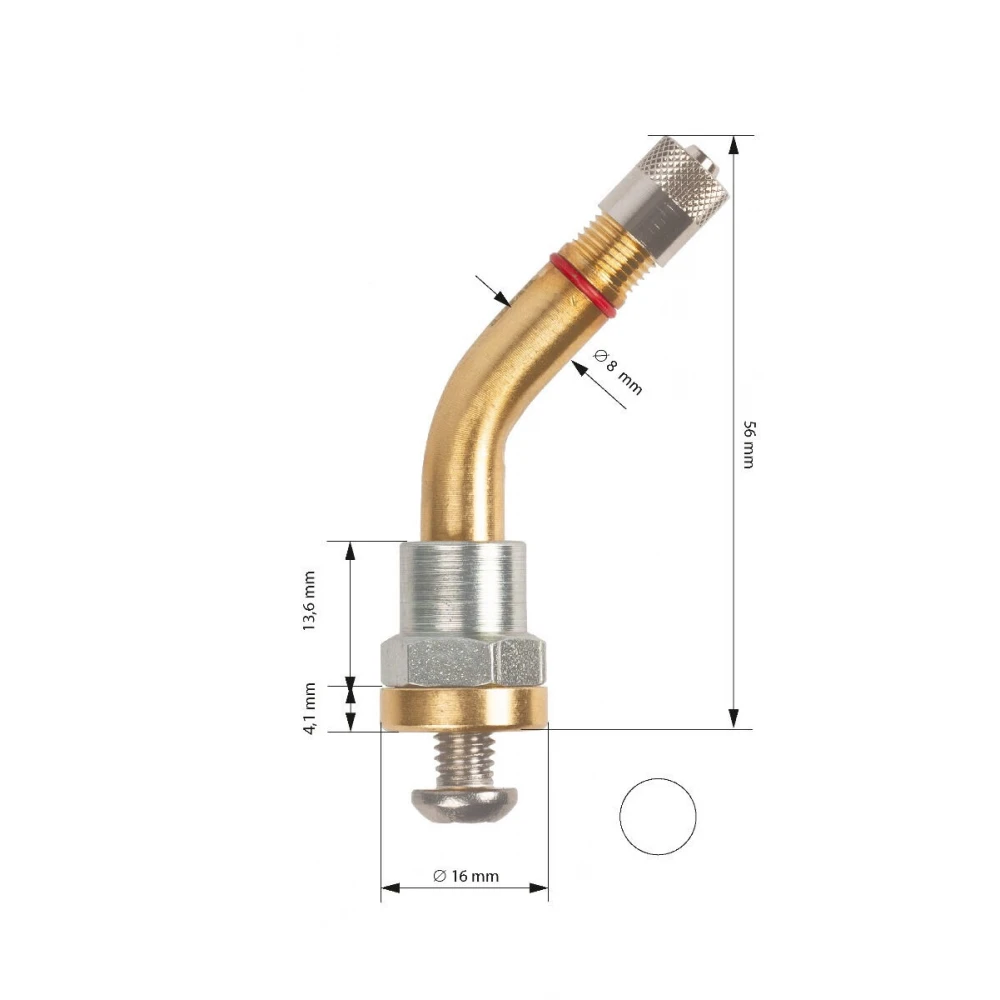 TPMS месингов вентил за сензор за гуми на камиони - 562-3915W
