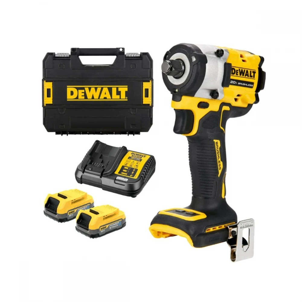 Ударен акумулаторен гайковерт 18V, 406 Nm, 1/2″, DeWalt DCF921E2T