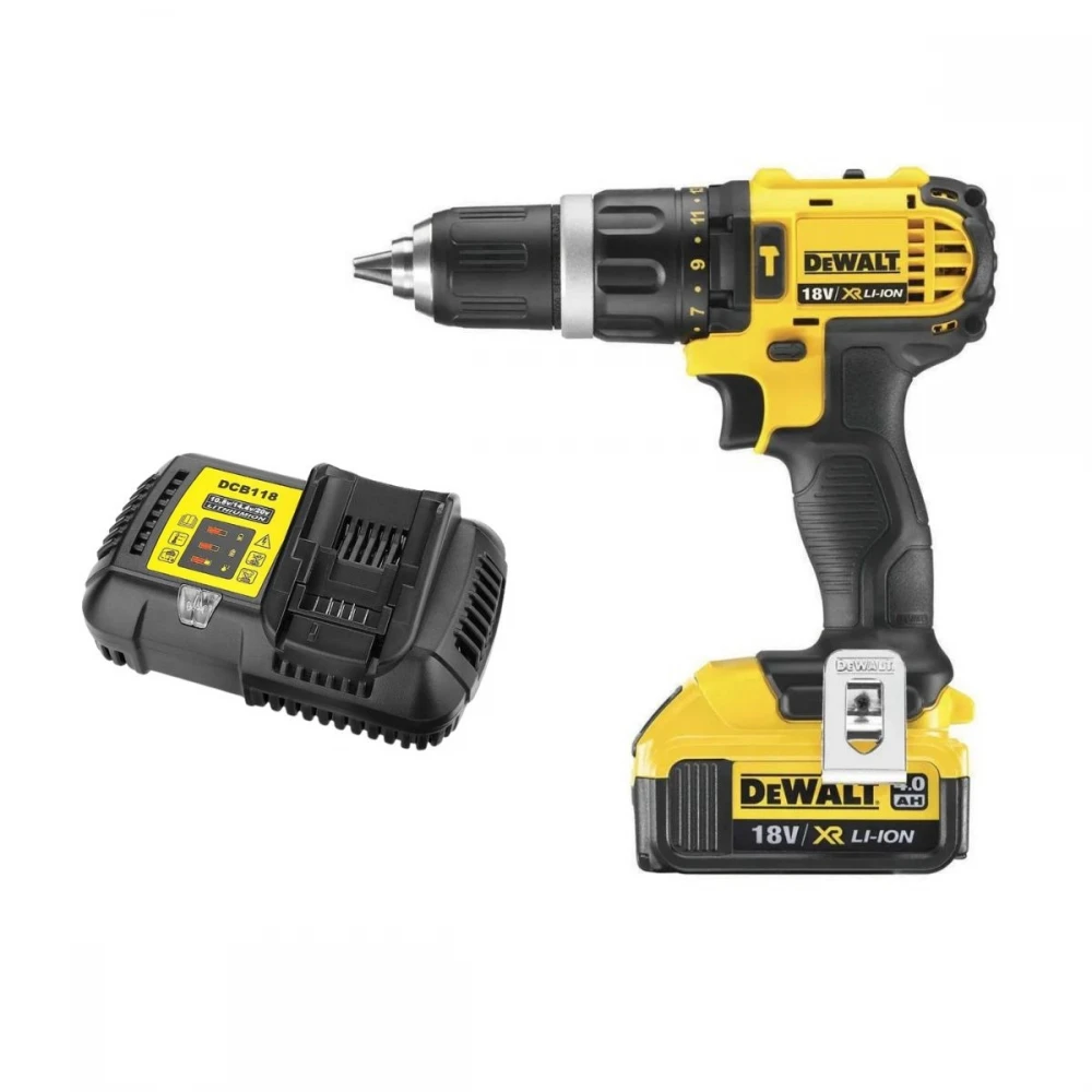 Ударен винтоверт бормашина 18V , батерия 4АН и зарядно, DeWalt DCD785M1